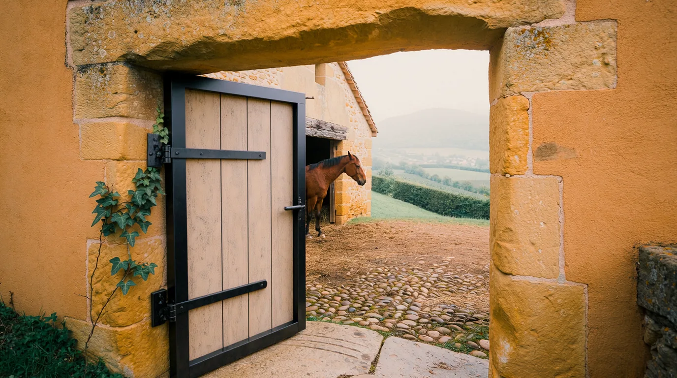 Entrée, Les Écuries de Chambeaud, centre équestre à Savasse